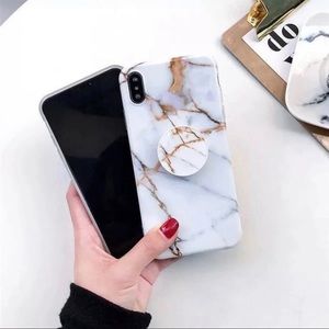 iPhone XS Max Marble Case & Popsocket